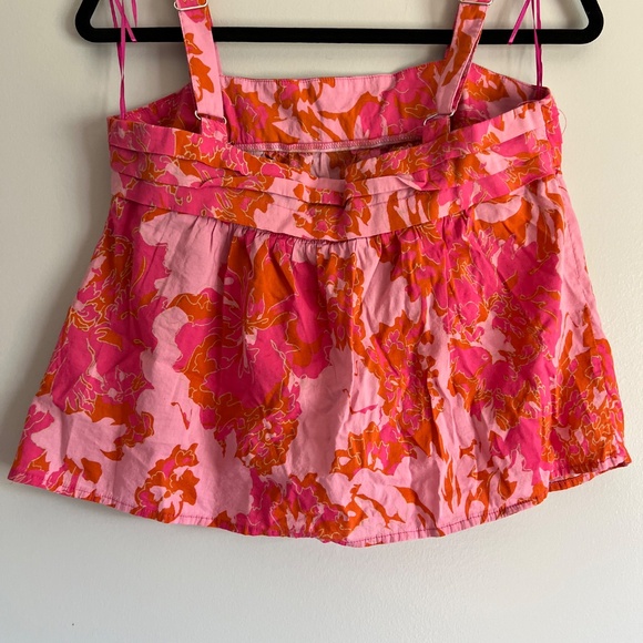 Pink and Orange Crop Tank Top - Picture 4 of 11